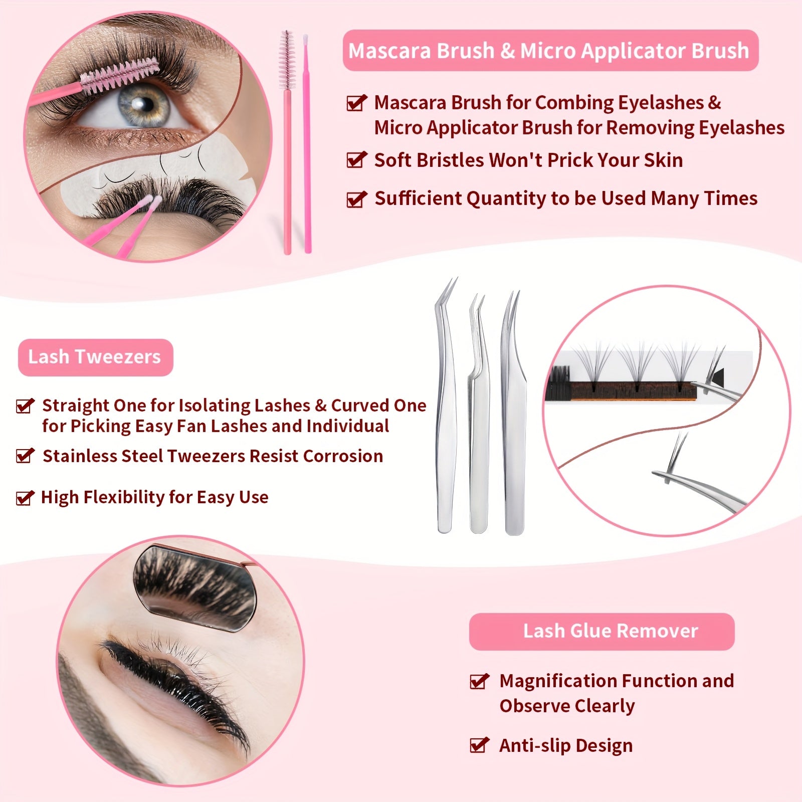 Beauty 246pcs/set Eyelash Extension Training Tool Kit With Silicone Practice Model Head, Eye Pads, Tweezers, Glue Ring, Eyelash Brushes, Individual Lashes Glue, Micro, Brushes, Grafting Eyelash Extension Set